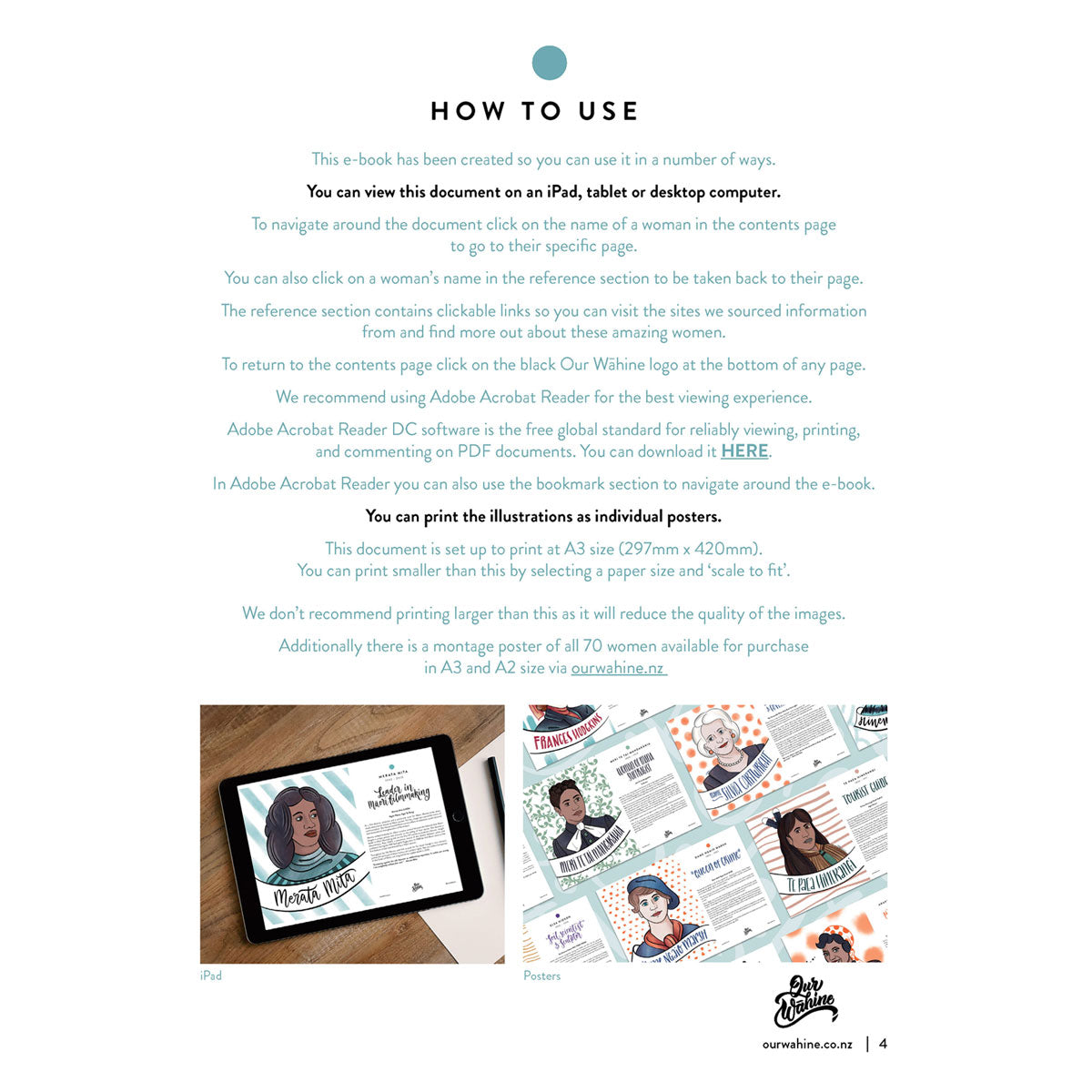 Our Wāhine A3 E-Book (DIGITAL DOWNLOAD)