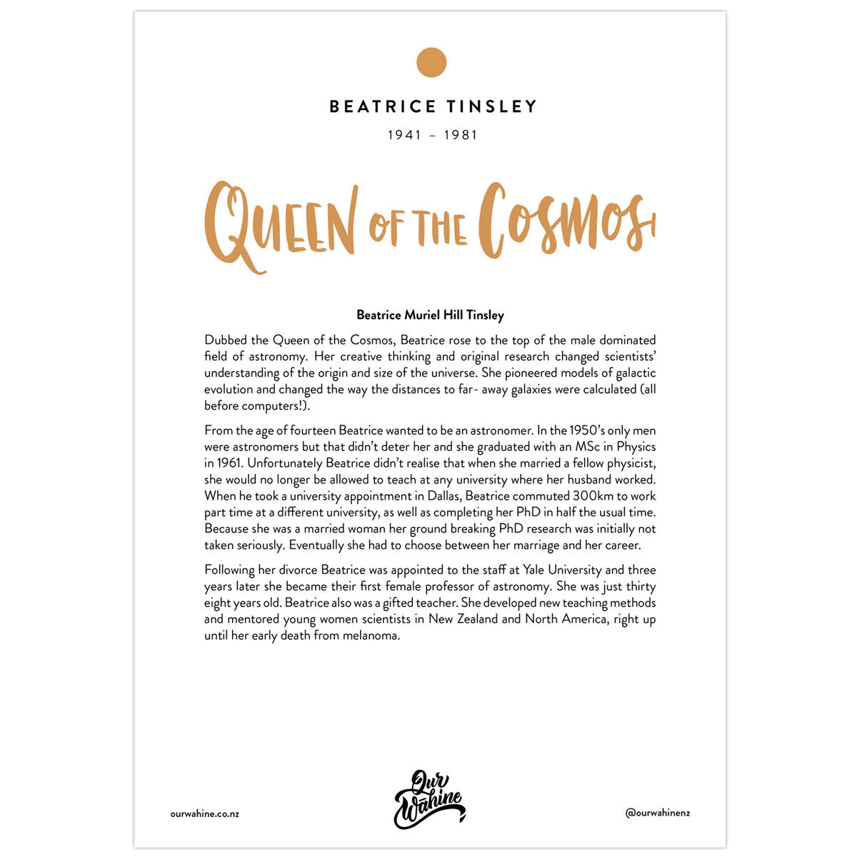 Our Wāhine A4 E-Book (DIGITAL DOWNLOAD)